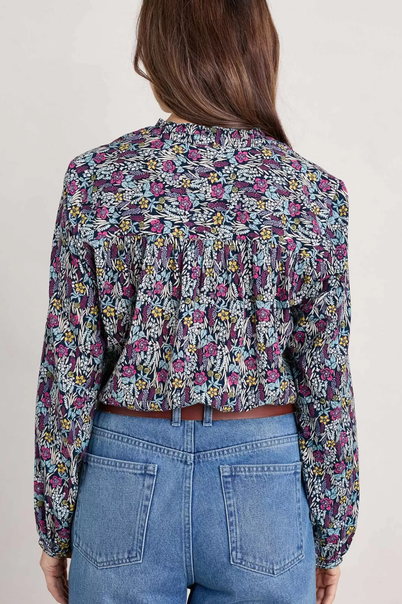 Seasalt Cornwall Tops<Sea Flow Printed Top Floral Moor Maritime