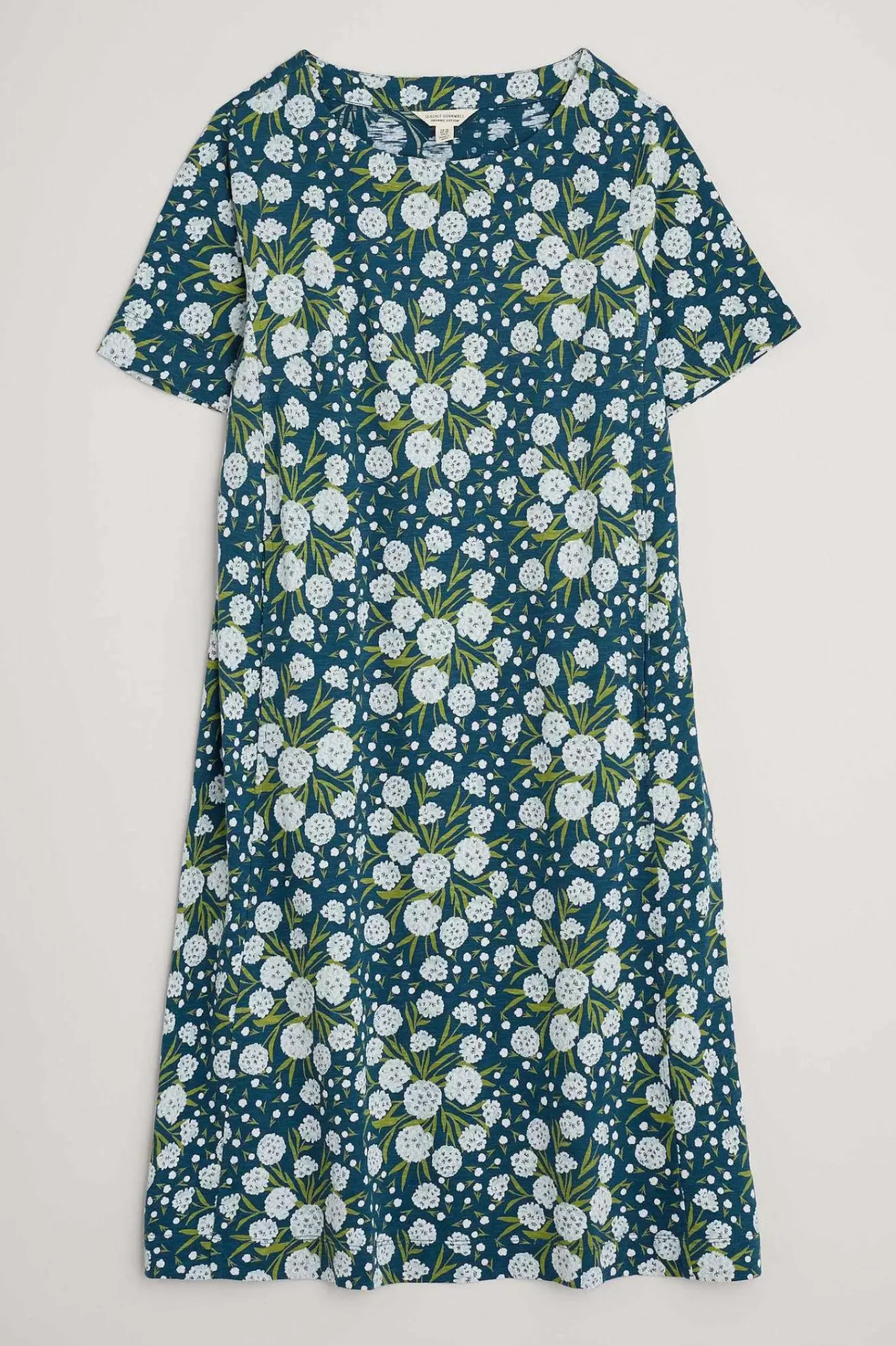 Seasalt Cornwall Dresses<Short-Sleeved Pipers Dress Thrift Bouquet Light Squid