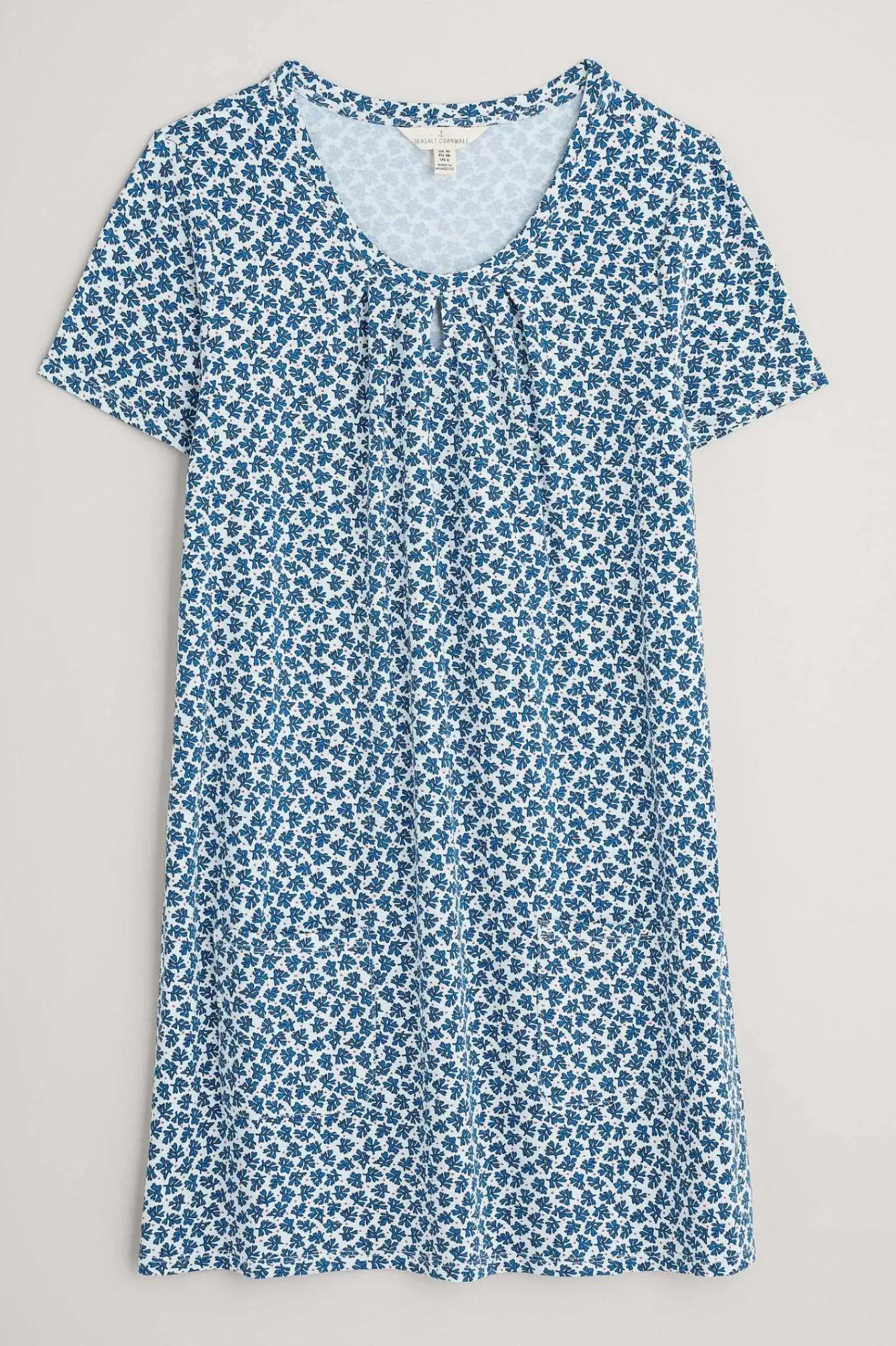 Seasalt Cornwall Tunics<Star Dance Short Sleeve Tunic Seaweed Frond Chalk