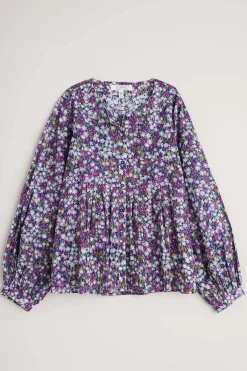 Seasalt Cornwall Tops<Thornapple Organic Cotton Shirt (Gots) Heather Fields Verbena