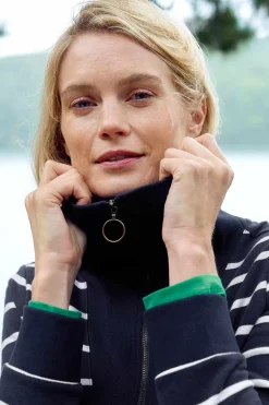 Seasalt Cornwall Tops<Tideline Collared Sweatshirt Amaranthe Maritime Chalk