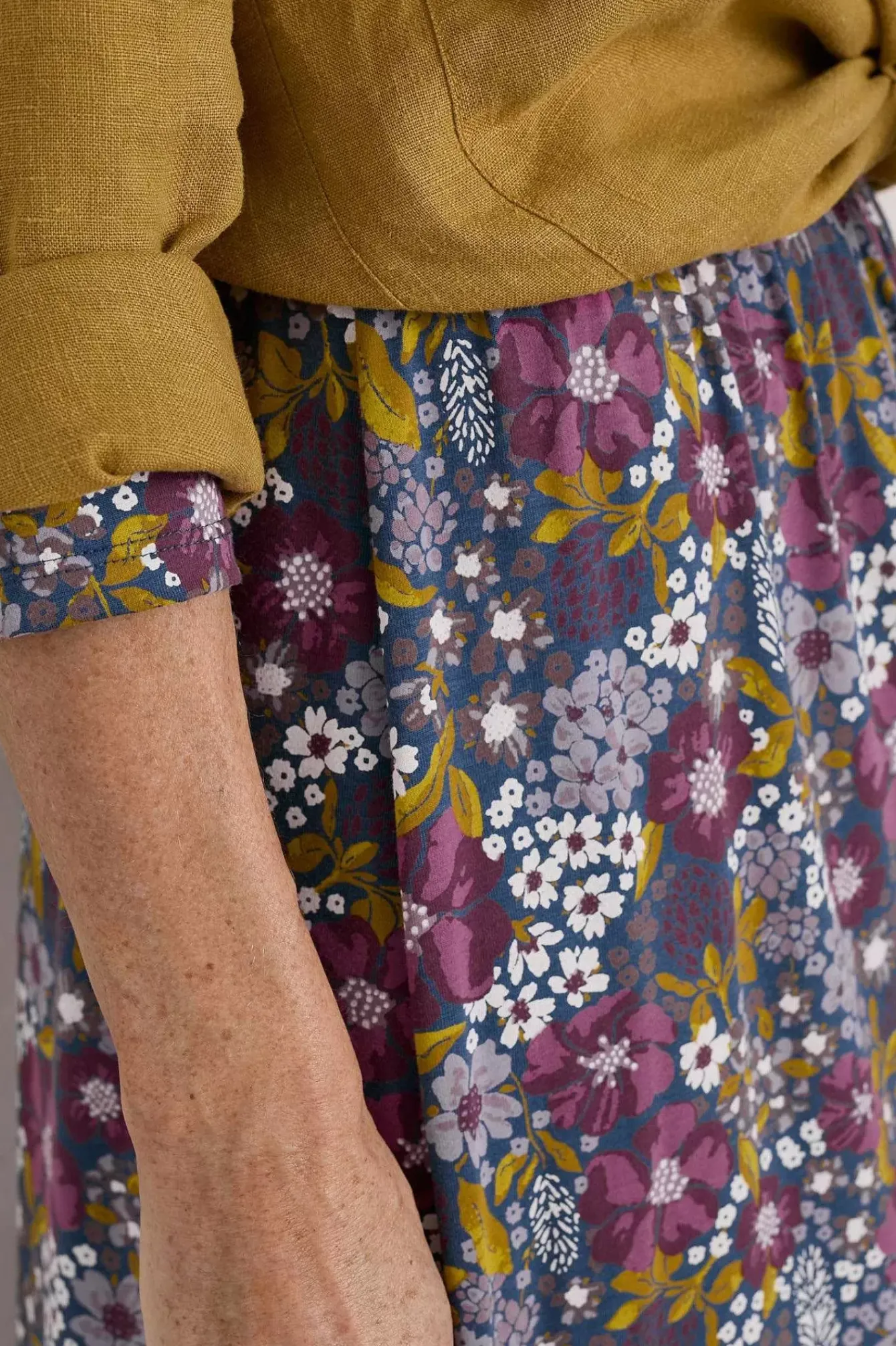 Seasalt Cornwall Dresses<Tor View Jersey Dress Dense Floral Squall