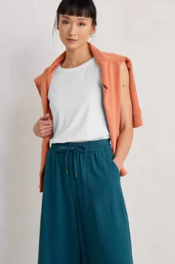 Seasalt Cornwall Tops<Wild Plain Organic Cotton Racerback Vest (Gots) Salt