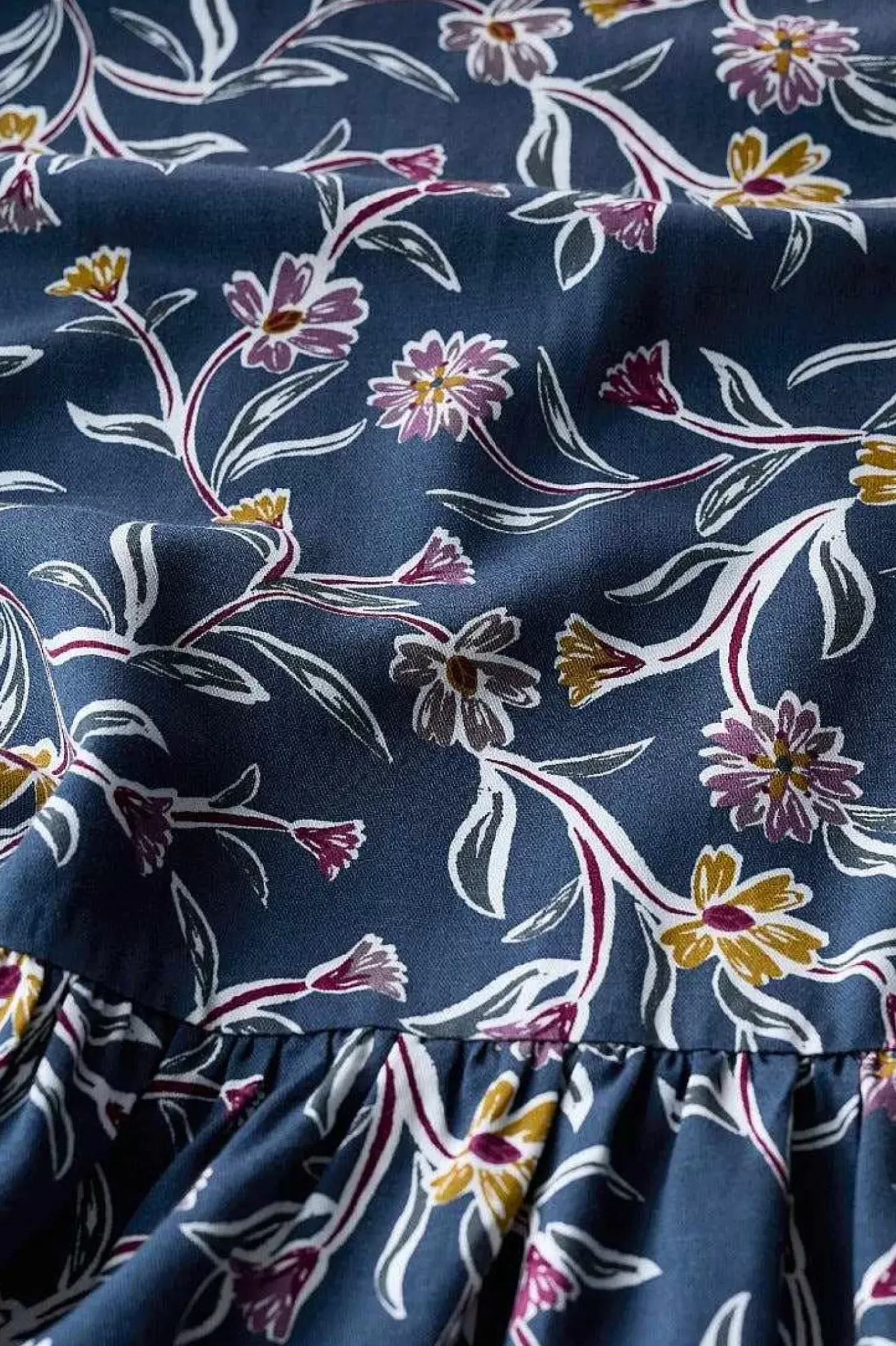 Seasalt Cornwall Skirts<Wildflower Field Tiered Midi Skirt Printed Plant Squall