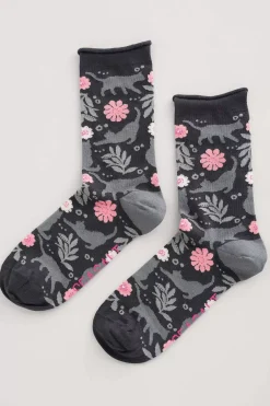 Seasalt Cornwall Socks & Tights<Women's Arty Organic Cotton Socks Heather Sketch Aran