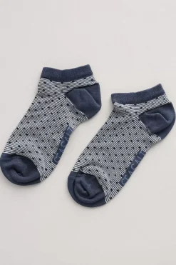 Seasalt Cornwall Socks & Tights<Women's Everyday Trainer Socks Spot Stripe Dusk