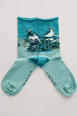 Seasalt Cornwall Socks & Tights<Women's Postcard Organic Cotton Socks Orchard Trees Onyx