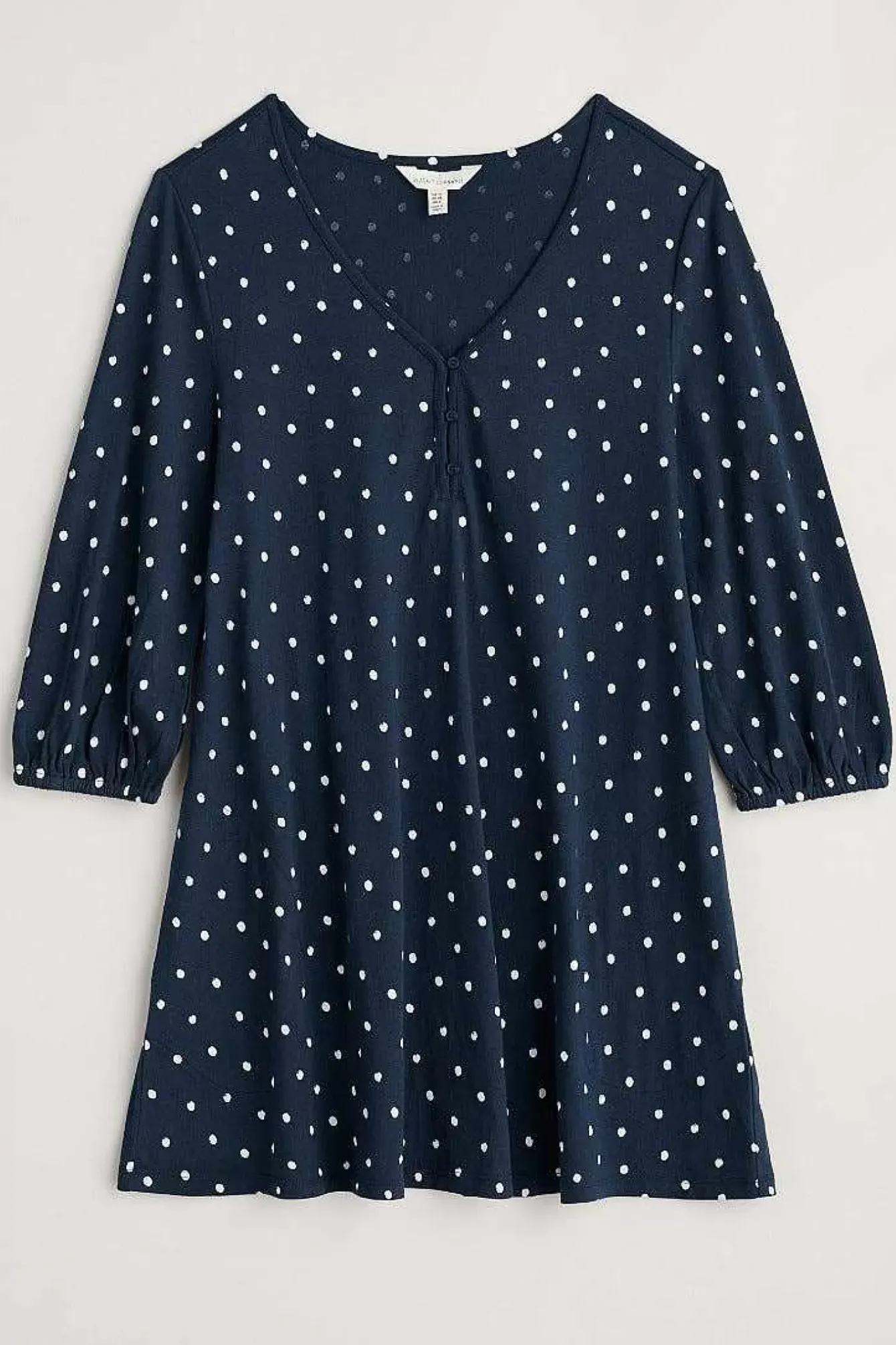 Seasalt Cornwall Tunics<Wren Jersey Tunic Little Sponge Spot Maritime